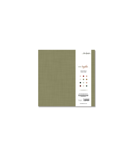 LORA BAILORA - Pack 12 papeles básicos estampados a doble cara 30,5x30,5 cm POSTCARDS