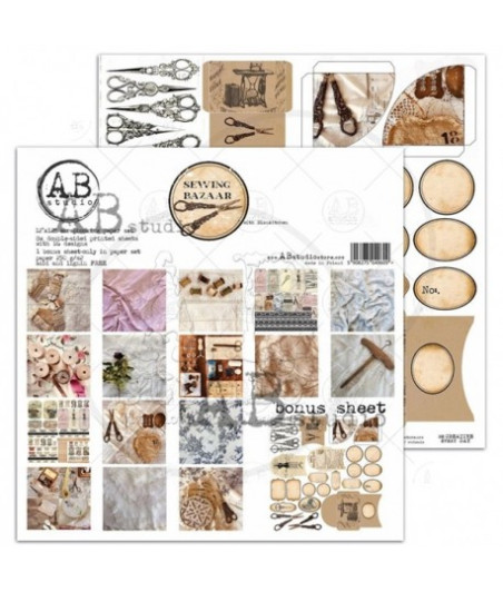 AB STUDIO -  "Sewing Bazaar"- 30x30 + bonus page