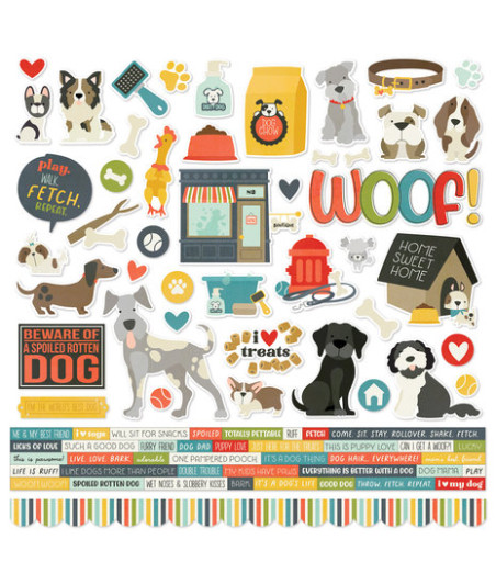 SIMPLE STORIES - Pet Shoppe Dog Cardstock Sticker