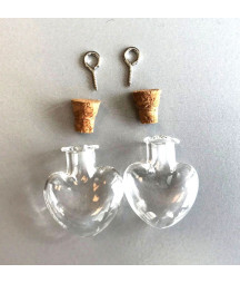 Mini glass bottles 2 pcs...