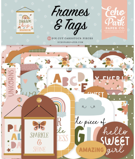 ECHO PARK - Dream Big Little Girl Frames & Tags