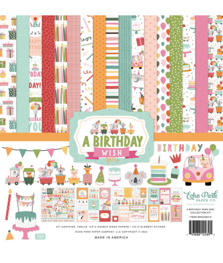 ECHO PARK - A Birthday Wish Girl 12x12 Inch Collection Kit