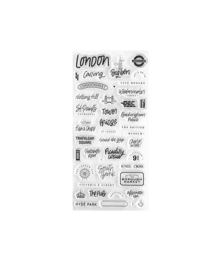 LORA BAILORA - Sello acrílico  11x21 cm LONDON