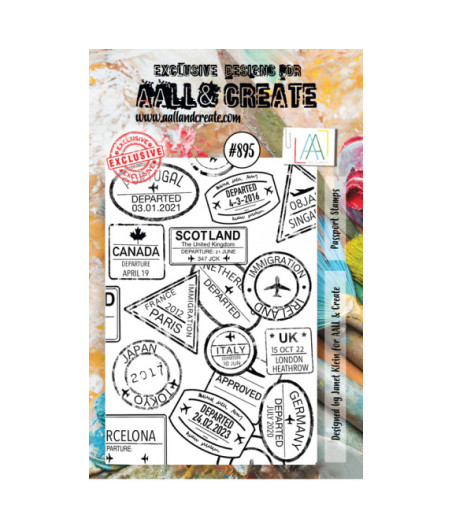 AALL & CREATE - 895 Stamp A7 passport stamps