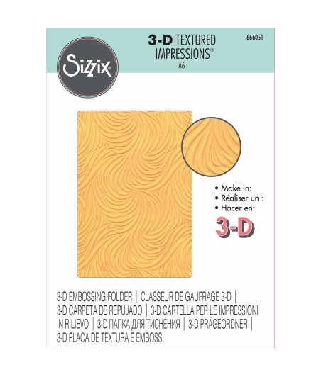 SIZZIX - 3-D textured impressions Embossing Folder Flowing Waves