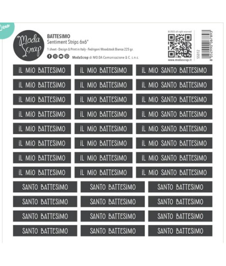 MODASCRAP SENTIMENT STRIPS - BATTESIMO