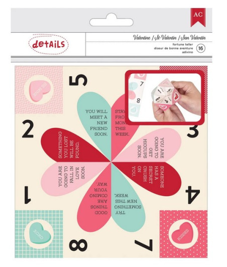 AMERICAN CRAFTS - Valentines fortune teller kit x16