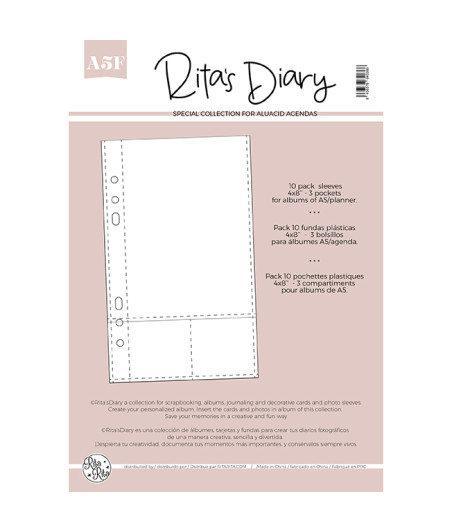 RITA RITA - Page protector - Buste trasparenti per album A5F - 4×8”
