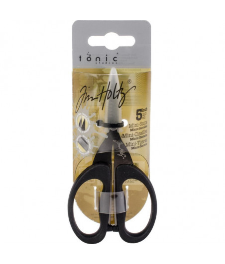 TONIC STUDIOS - Tim Holtz Mini Snips Micro Serrated Scissors 5" - Forbici mini in titanio microseghettato