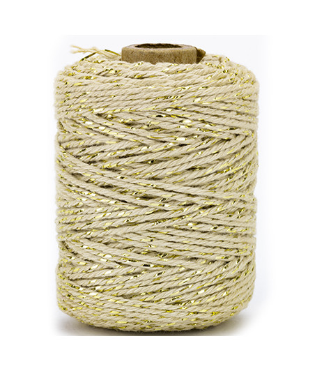VIVANT - Twine 2 mm x 50 m - gold / taupe