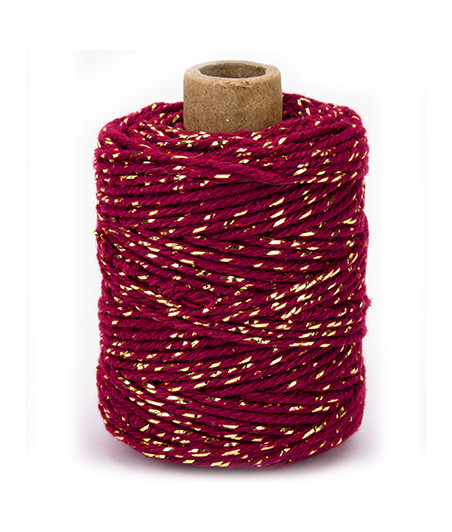 VIVANT - Twine 2 mm x 50 m - gold / bordeaux