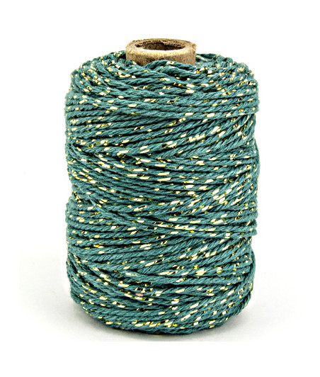 VIVANT - Twine 2 mm x 50 m - gold / steel blue