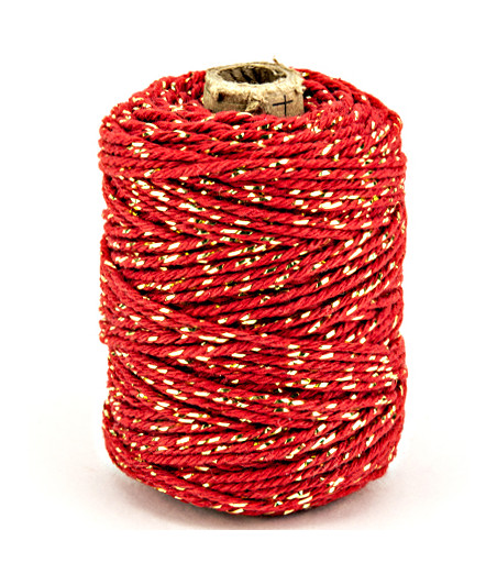 VIVANT - Twine 2 mm x 50 m  - red / gold