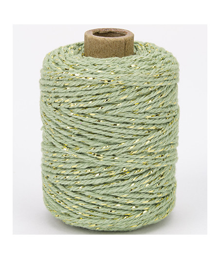 VIVANT - Twine 2 mm x 50 m  - olive green / gold