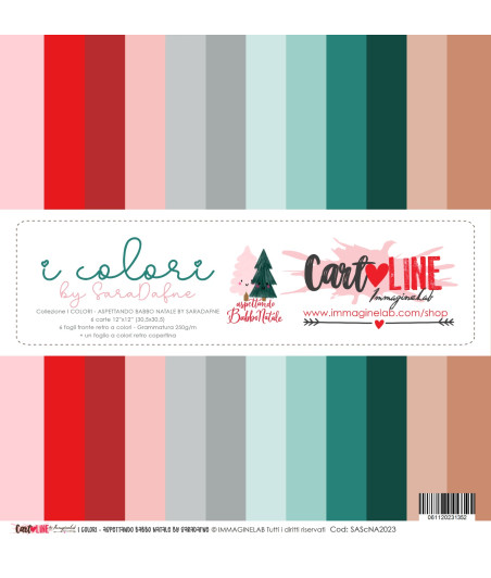 CartoLINE -  I colori Aspettando Babbo Natale by Sara Dafne 12''x12''