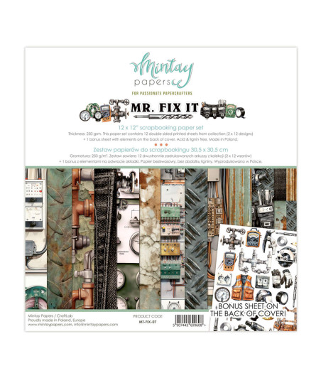 MINTAY PAPERS - MR Fix It - 12x12  Pad Collection Kit