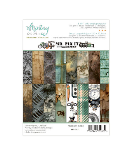 MINTAY PAPERS - MR Fix It - Add-On Paper Pack (6"x8")