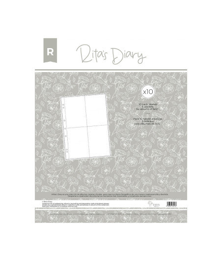 RITA RITA - Page protector - Buste trasparenti R per album 9×12”
