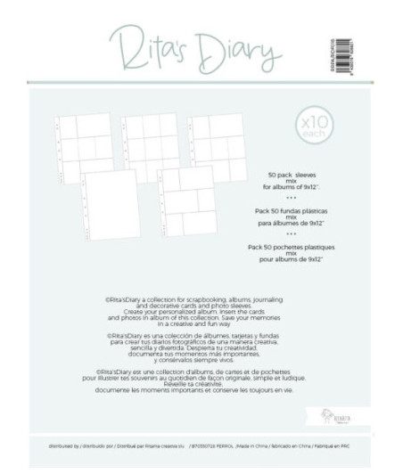RITA RITA - Page protector - Buste trasparenti per album J 9x12 - kit 50 -