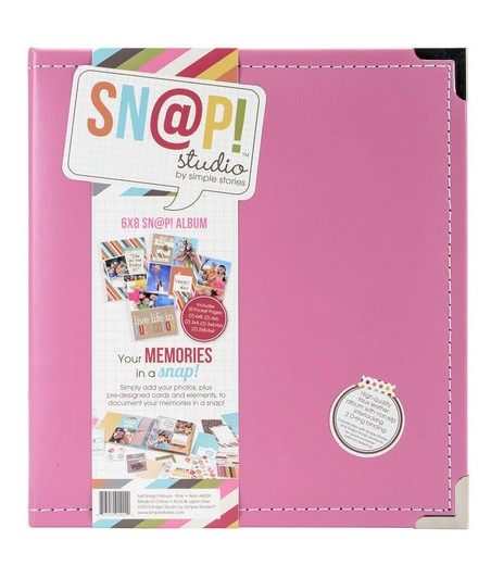 SIMPLE STORIES - Snap! - Binder - Album ad anelli 6x8 - Ecopelle rosa