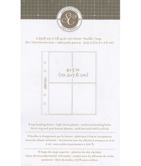 AMERICAN CRAFT - Page protector - Buste trasparenti per album 6x8