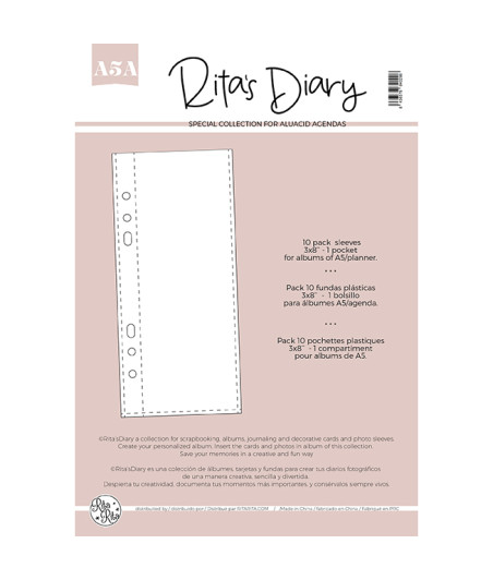 RITA RITA - Page protector - Buste trasparenti A5A per album 3×8