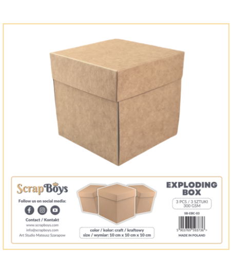 SCRAPBOY - Explosion box - 3 pezzi - 300g