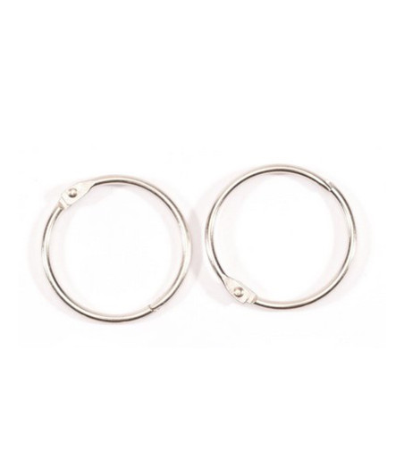 Vaessen Creative - Anelli per Rilegatura 38mm - 2 pezzi Argento