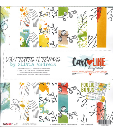 CartoLINE - Vivi tutto il tempo By Silvia Andreis 12''x12''