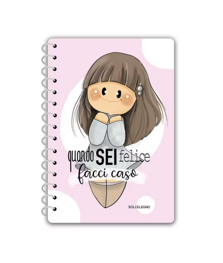 DOLCELEGNO - QUADERNO LE BUBINE CON SPIRALE CROMO