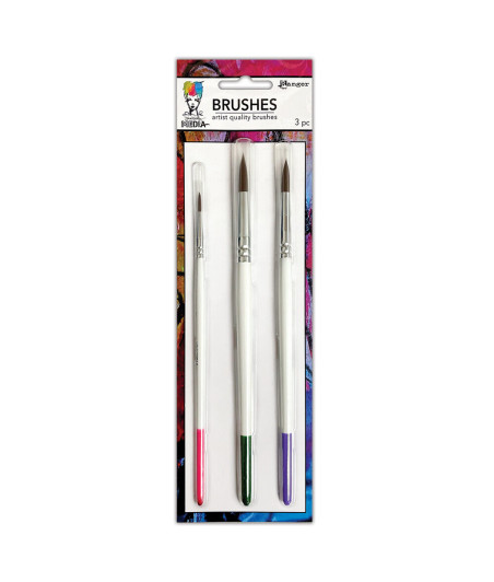 RANGER - Dina Wakley MEdia Soft Bristle Brush Set (2-8-12)