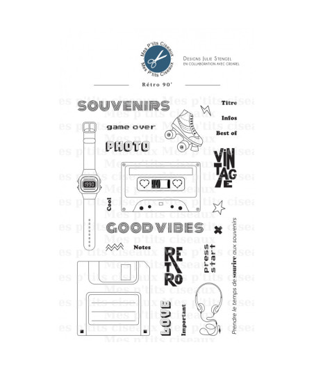 Tampons planche Retro 90' - Mes Ptits Ciseaux