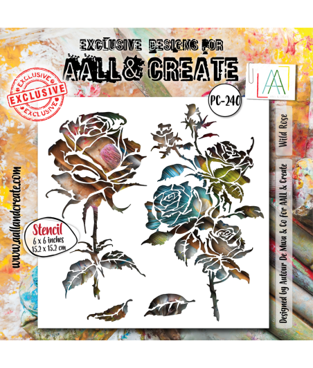 AALL & CREATE - Wild Rose Stencil 6x6 240