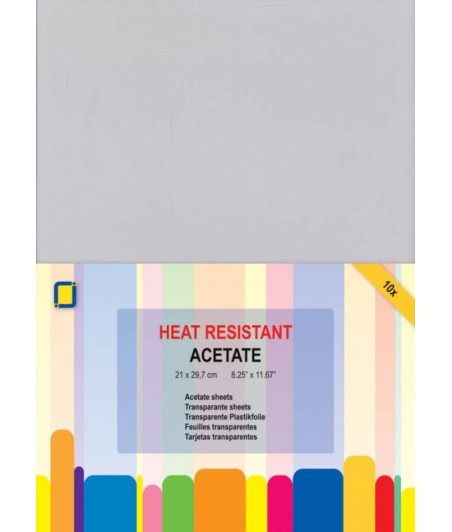Acetato trasparente ressistente al calore A4 100 My - 10 fogli