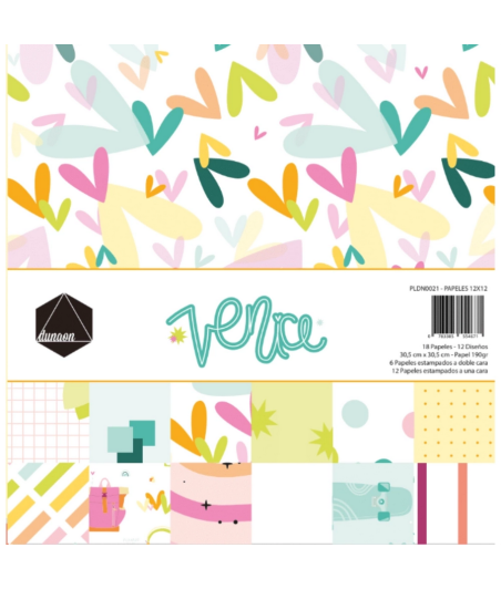 DUNAON - Bloc 18 papeles 12x12 doble cara Venice