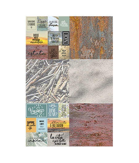 CartoLINE - Aria di mare Journaling Cards by Valerio 12''x12'' Collezione eridotta 10 carte