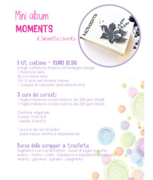 Mini album MOMENTS di Simonetta Levorato kit per meeting Nazionale ASI