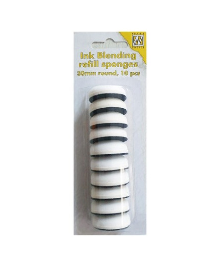 NELLIE'S CHOICE - Ink Blending Refill Sponges, 30mm Round 10pcs