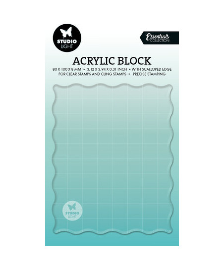 TONIC STUDIOS - Blocco per timbri in acrilico sagomato 10X8cm