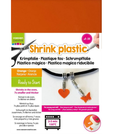 VAESSEN CREATIVE - Polyshrink Orange - conf. 4 fogli
