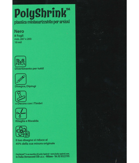 Polyshrink Nero - conf. 8 fogli