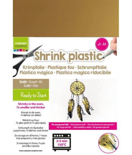 VAESSEN CREATIVE - Polyshrink Oro - conf. 4 fogli