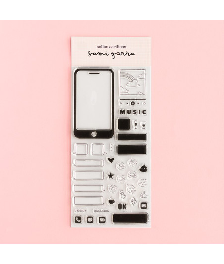 BASIC CREA - Set de sellos MI TELÉFONO MÓVIL «TKM» by Sami Garra