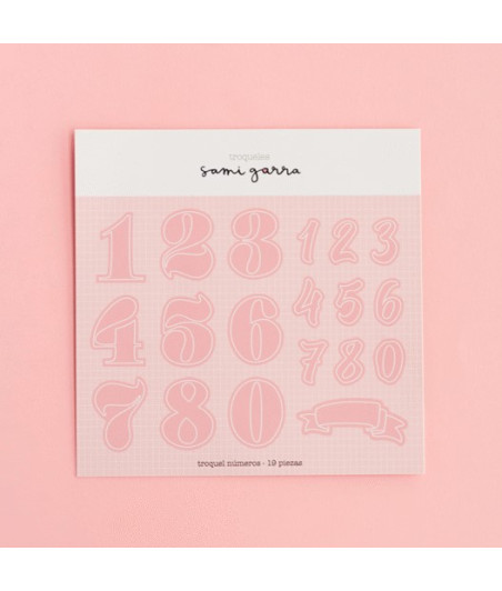 BASIC CREA - Set de troquelado NÚMEROS «Purpurina»