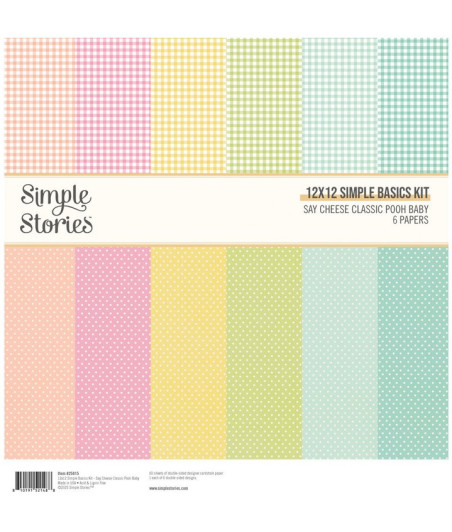 SIMPLE STORIES - Say Cheese Classic Pooh Baby 12x12 Inch Simple Basics Kit