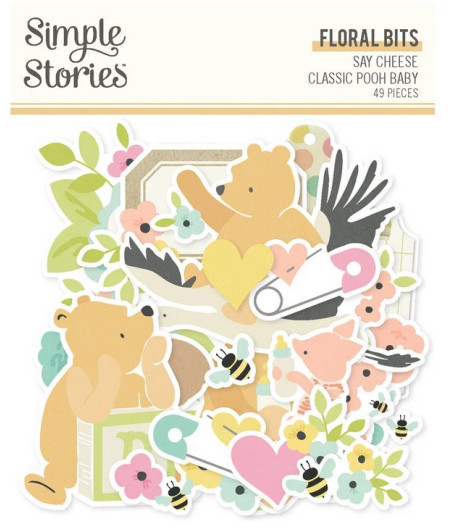 SIMPLE STORIES - Say Cheese Classic Pooh Baby Floral Bits & Pieces