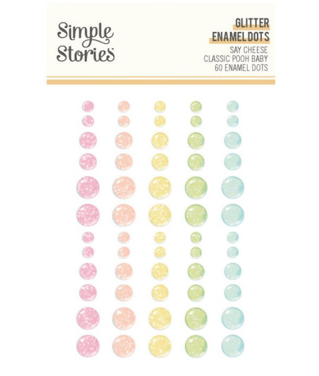 SIMPLE STORIES - Say Cheese Classic Pooh Baby Glitter Enamel Dots