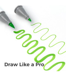 Ohuhu Honolulu 48 Classic Colors Dual Tips pennarelli Alcohol