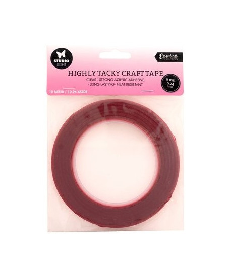 STUDIO LIGHT - Nastro Adesivo a Doppia Faccia Trasparente 0,6mmx10m