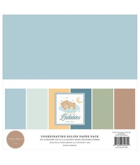CARTA BELLA - Little Lullabies Baby Boy 12x12 Inch Coordination Solids Pack